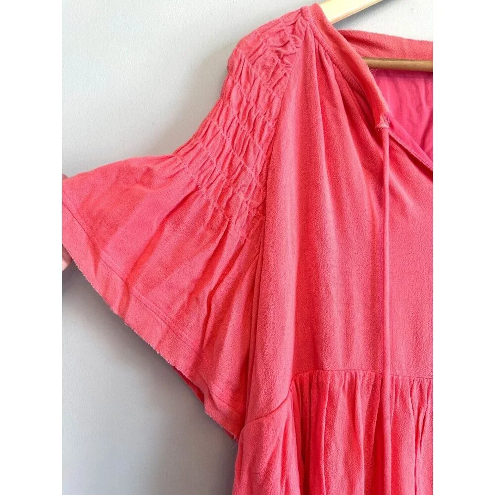 VICI Coral Mini Shift Dress Pullover Lightweight Comfy Lined Short Sleeve MEDIUM - Picture 6 of 8